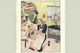 Illustration from Spain 1939-Mothers and children